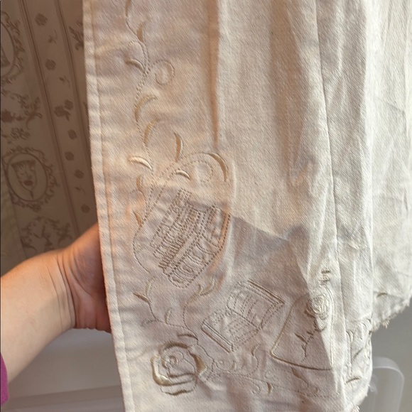 NWT Hot Topic Beauty and the Beast Button-Up Cream Dress - Picture 6 of 9